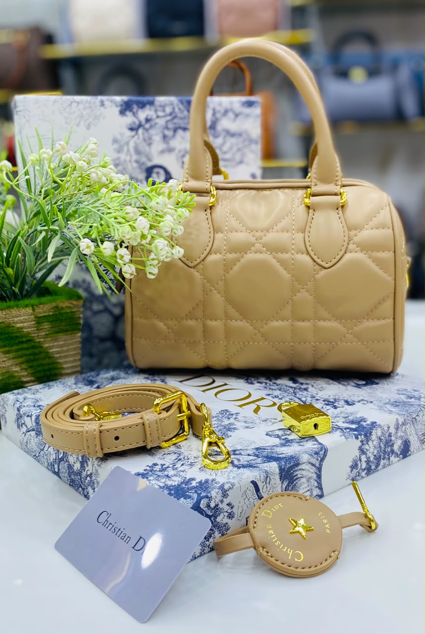 Dior Quilted Cannage Boston Bag Color 01